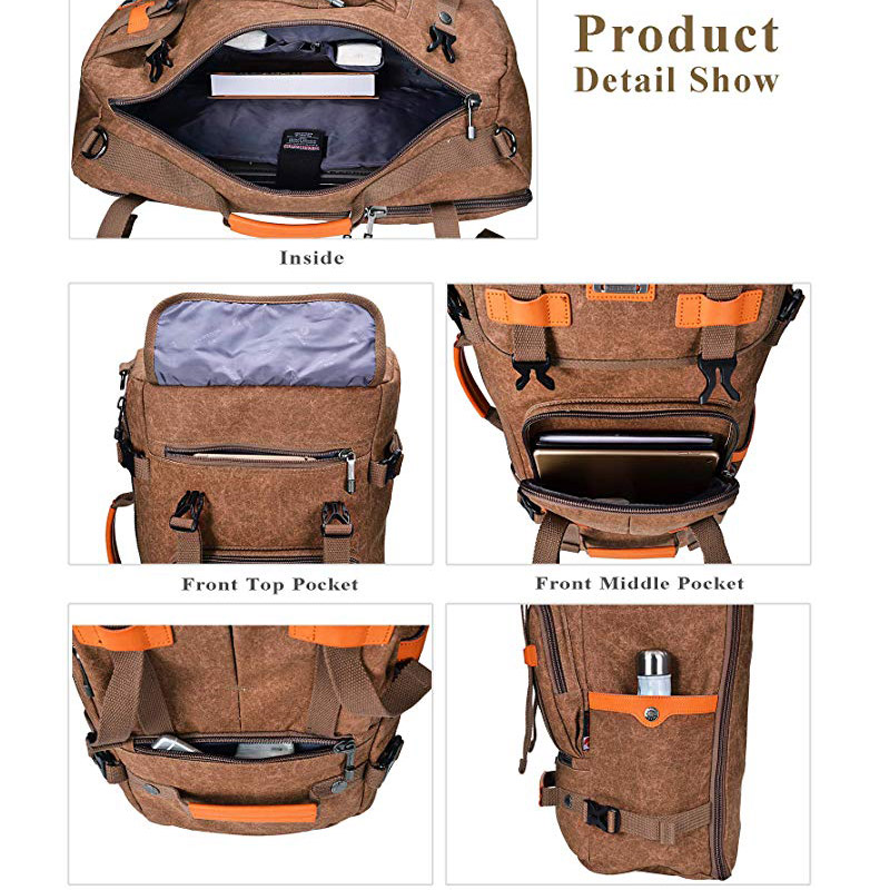 Canvas Backpack with Large Capacity