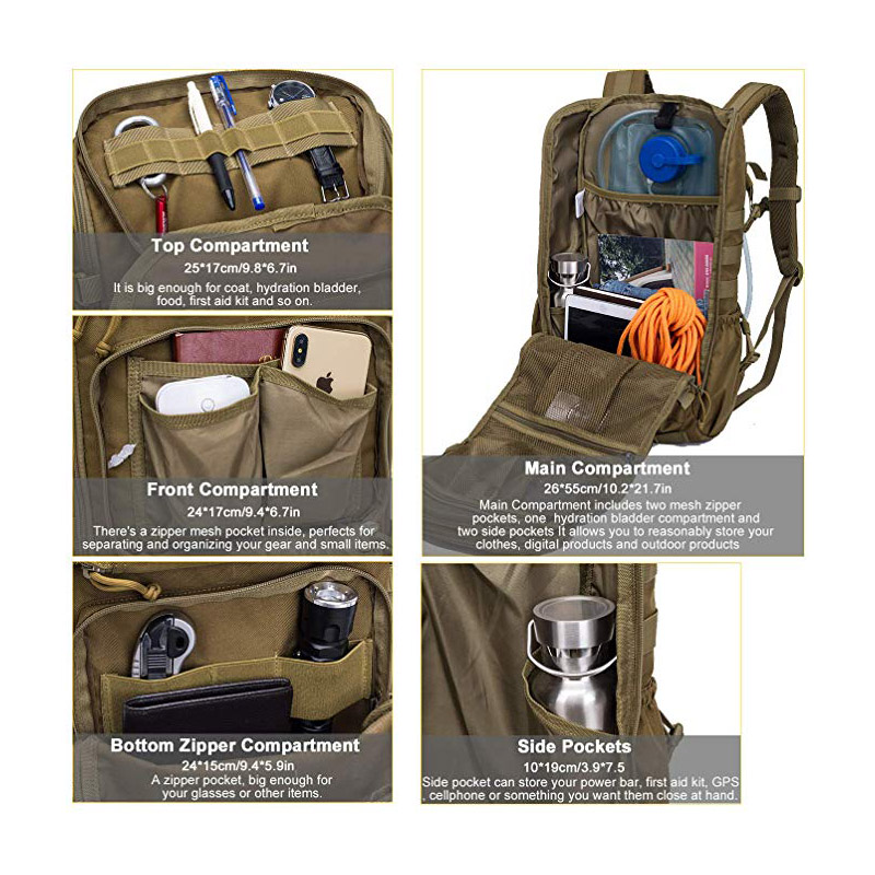 Tactical Backpack with Ventilation Compartment